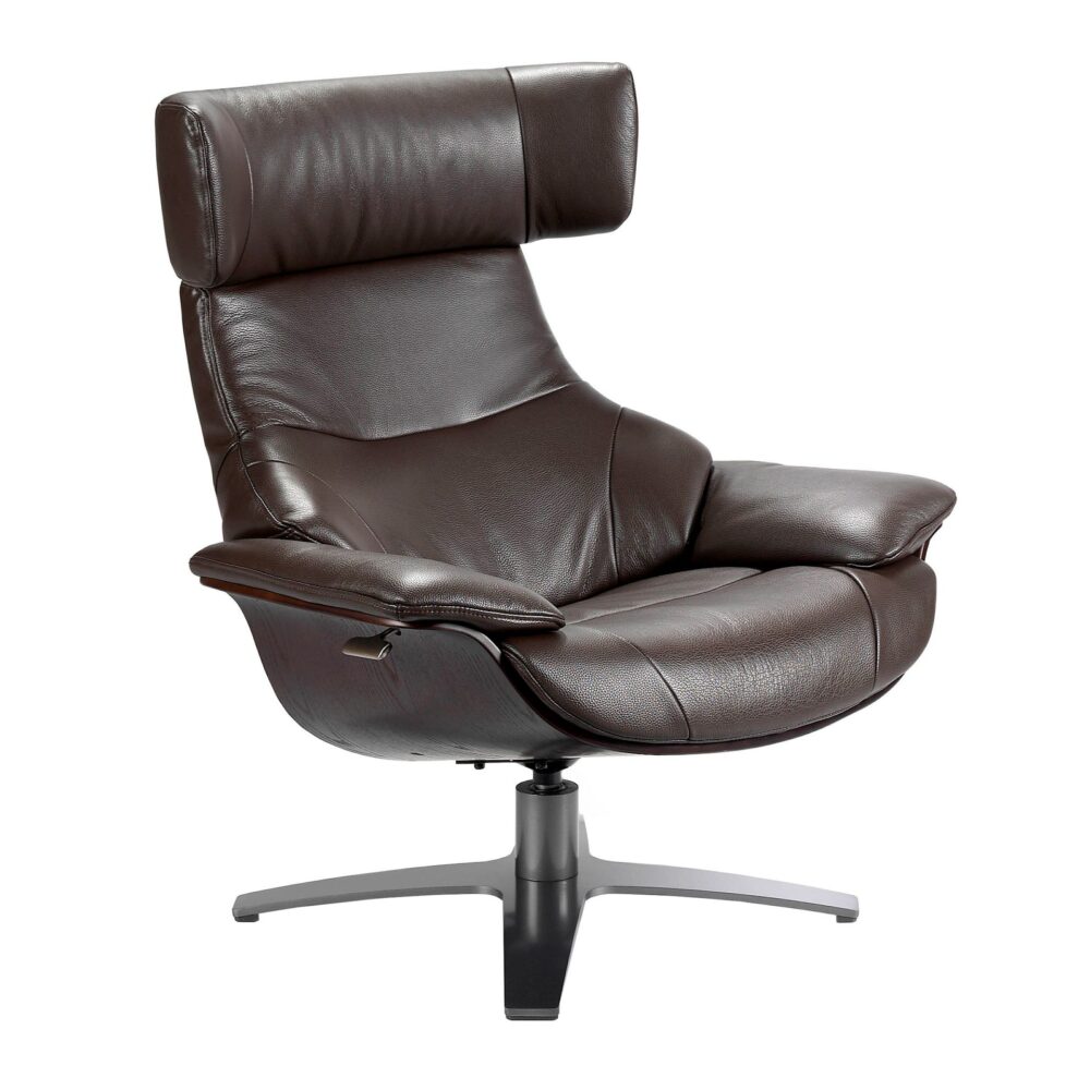 Sillón giratorio reclinable piel