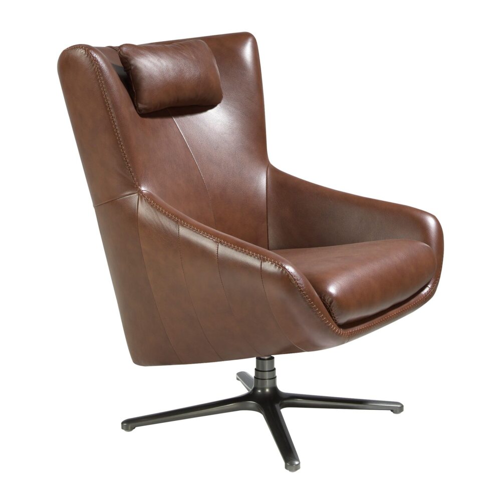 Sillón giratorio piel