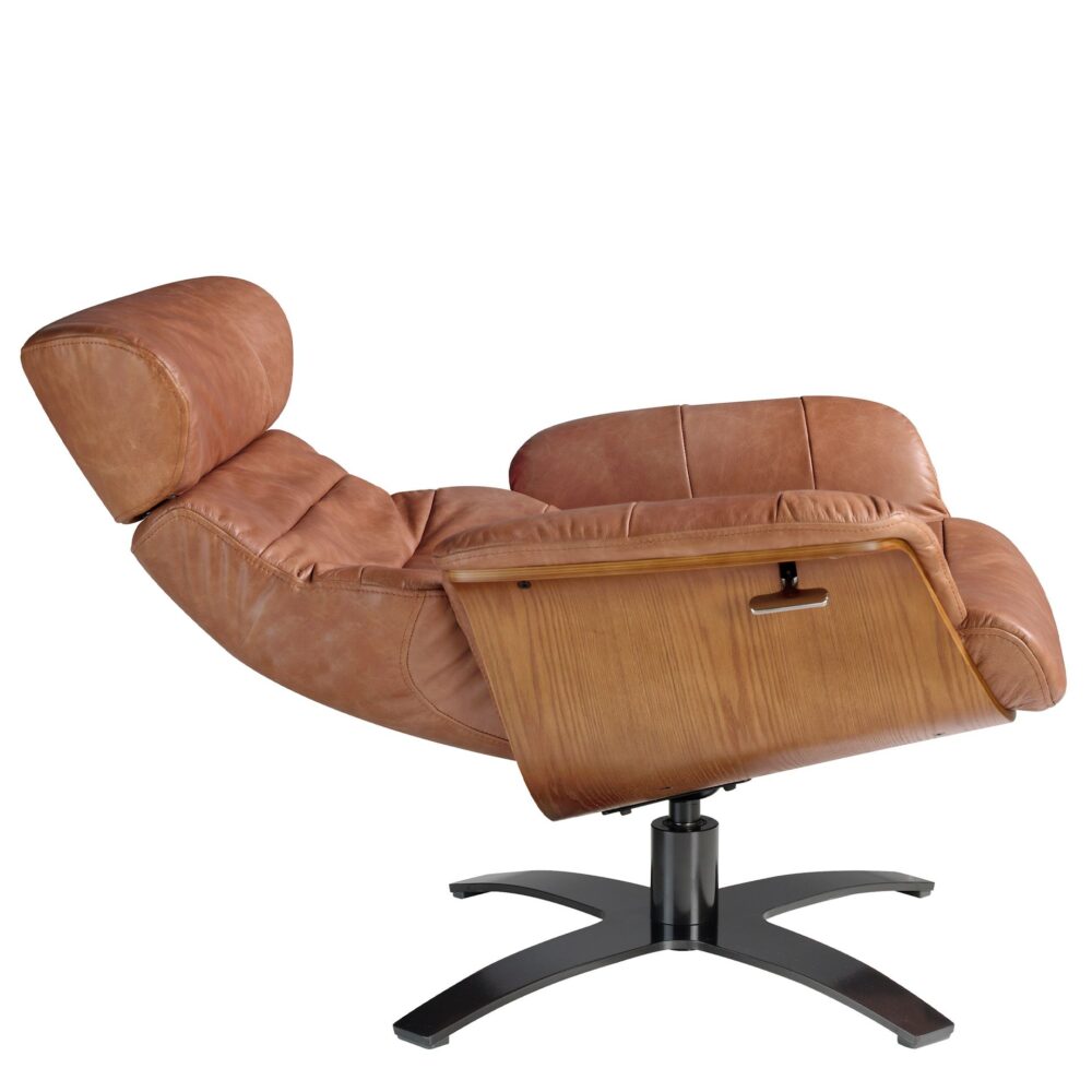 Sillón giratorio reclinable piel - Imagen 2
