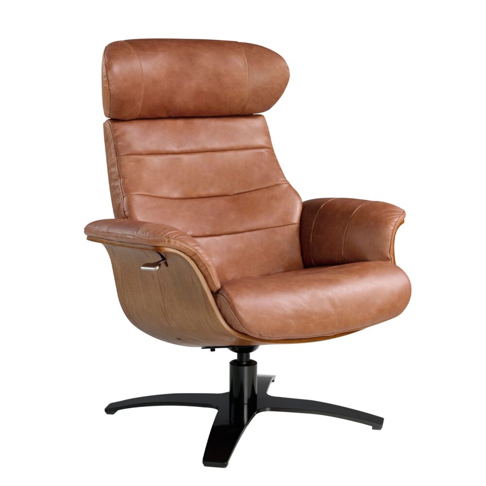 Sillón giratorio reclinable piel