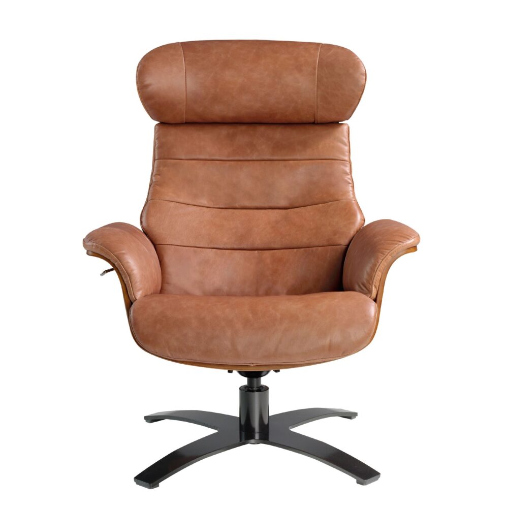 Sillón giratorio reclinable piel - Imagen 3