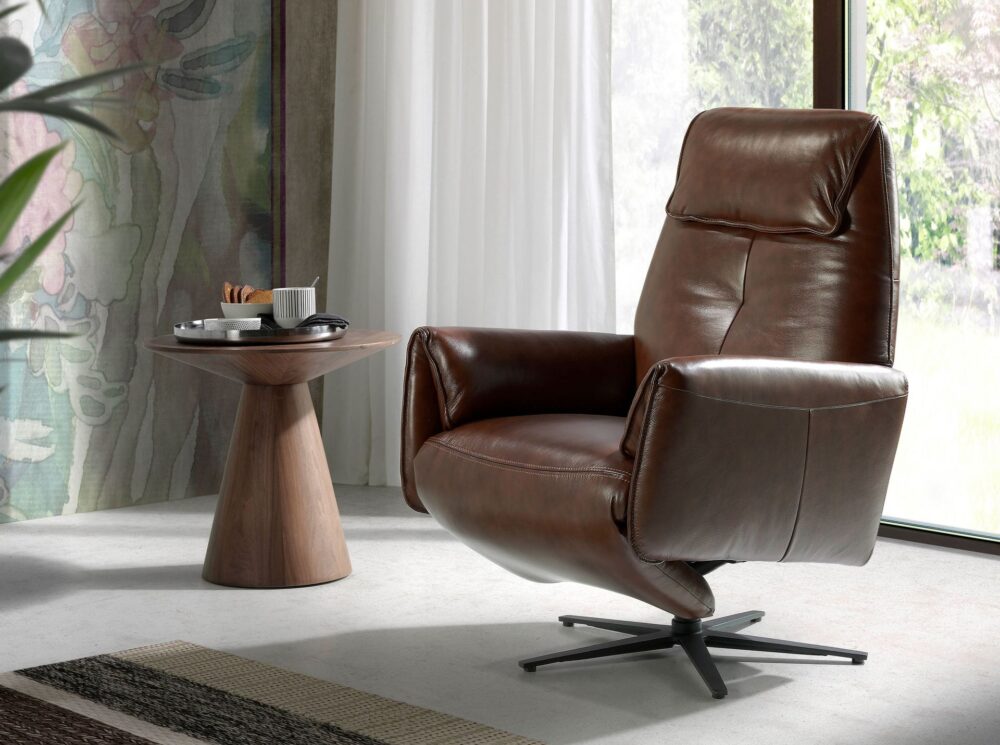 Sillón relax giratorio piel - Imagen 4