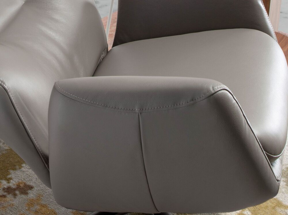 Sillón giratorio reclinable piel - Imagen 6