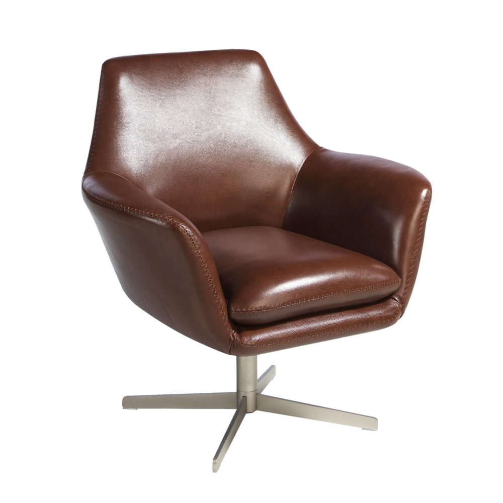 Sillón giratorio piel