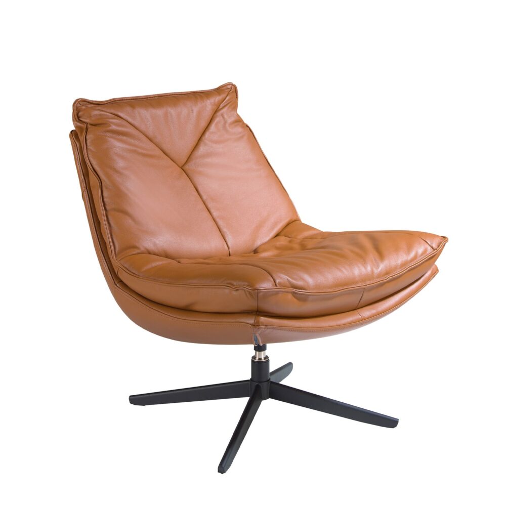Sillón giratorio piel