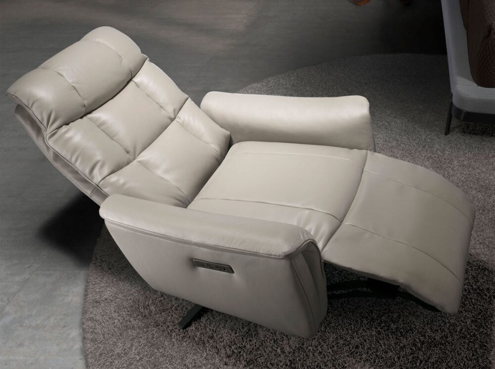 Sillón relax giratorio piel - Imagen 5