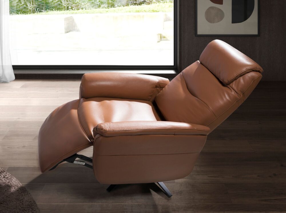 Sillón relax giratorio piel - Imagen 6