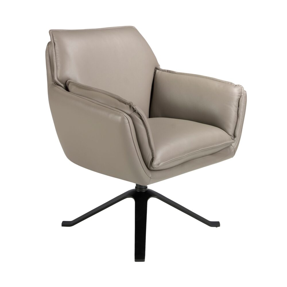 Sillón giratorio piel