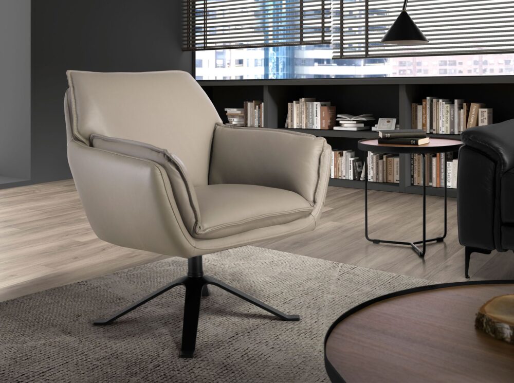 Sillón giratorio piel - Imagen 4