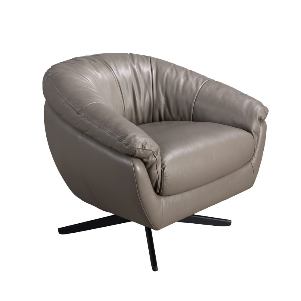 Sillón giratorio piel