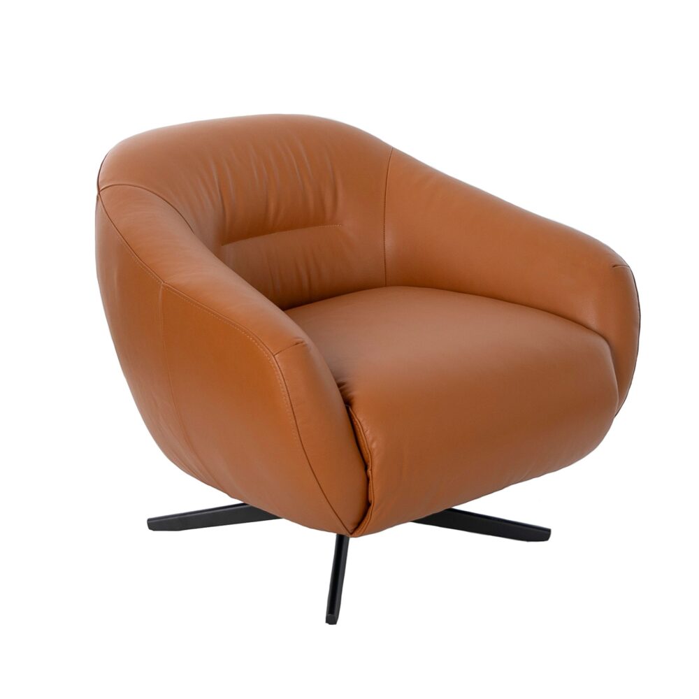 Sillón giratorio piel
