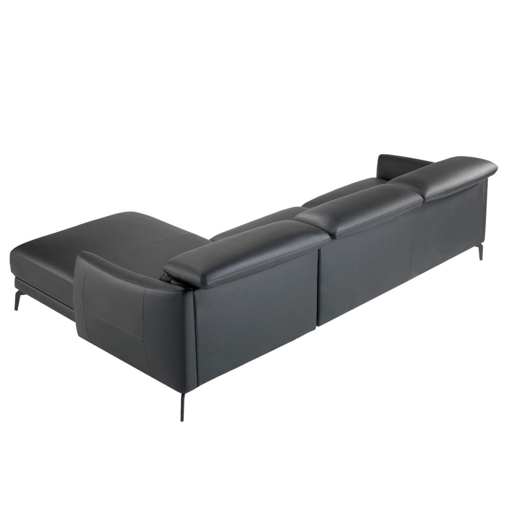 Sofá chaise longue piel - Imagen 2