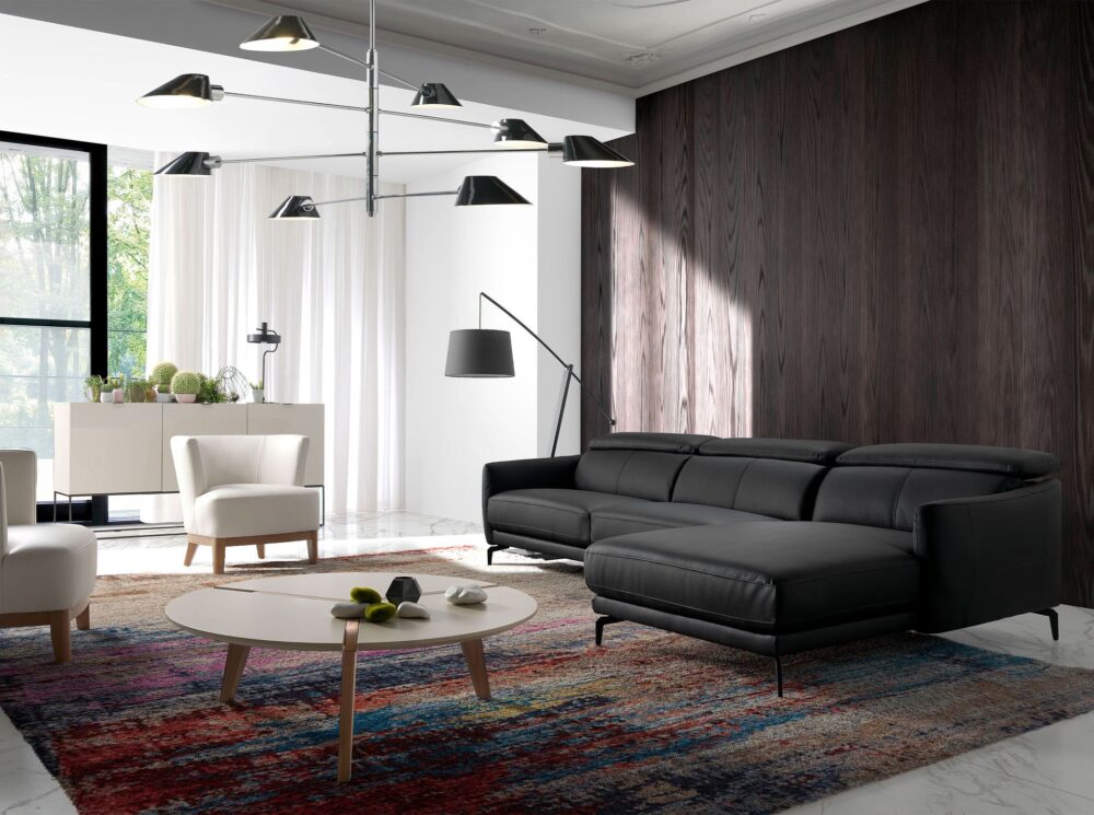 Sofá chaise longue piel - Imagen 5