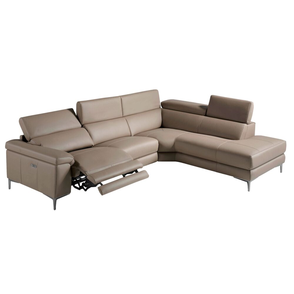 Sofá chaise longue relax piel - Imagen 2