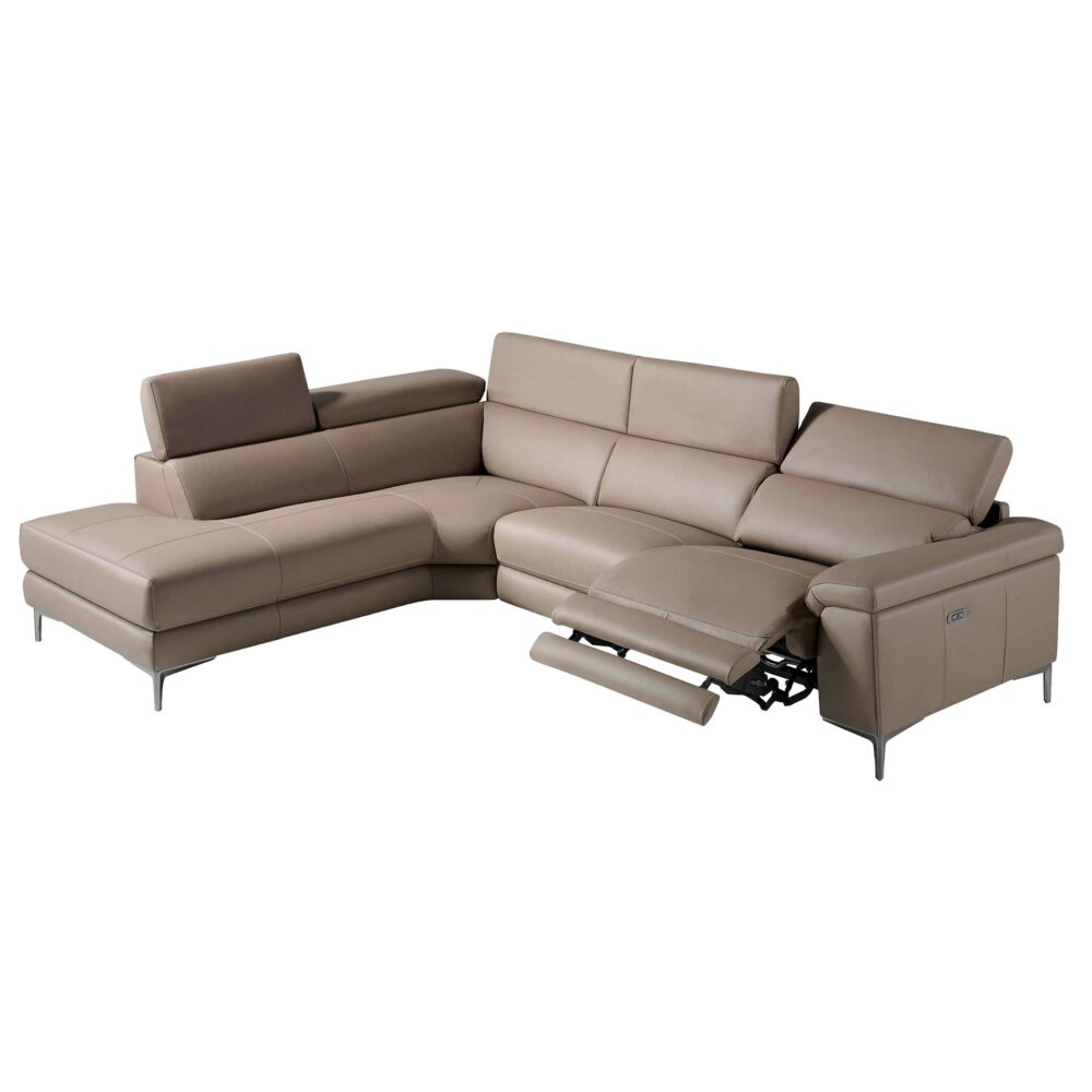 Sofá chaise longue relax piel - Imagen 2