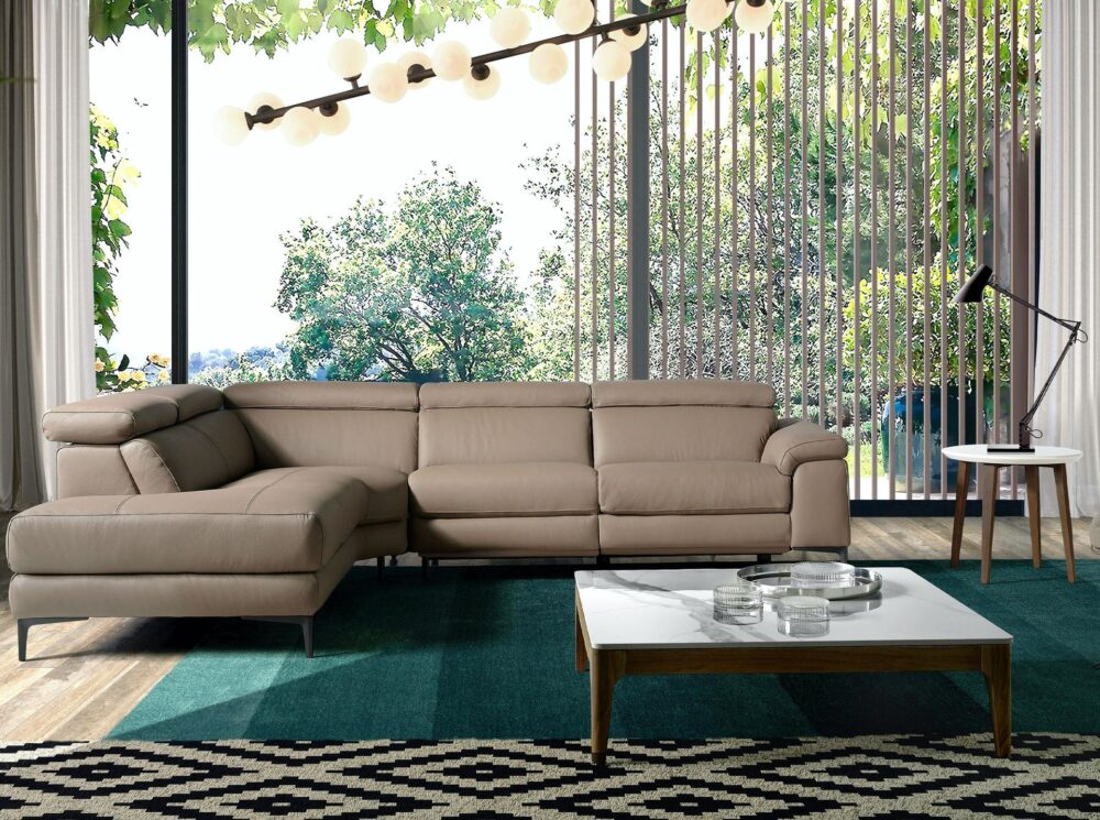 Sofá chaise longue relax piel - Imagen 4