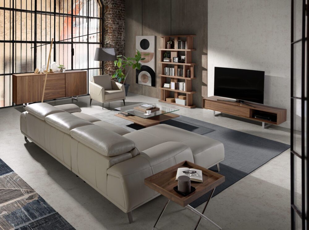 Sofá chaise longue piel - Imagen 5