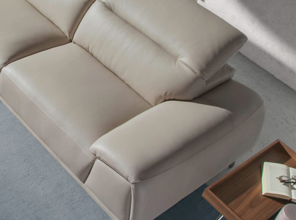 Sofá chaise longue piel - Imagen 6
