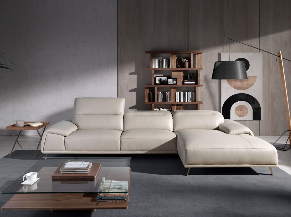 Sofá chaise longue piel - Imagen 4