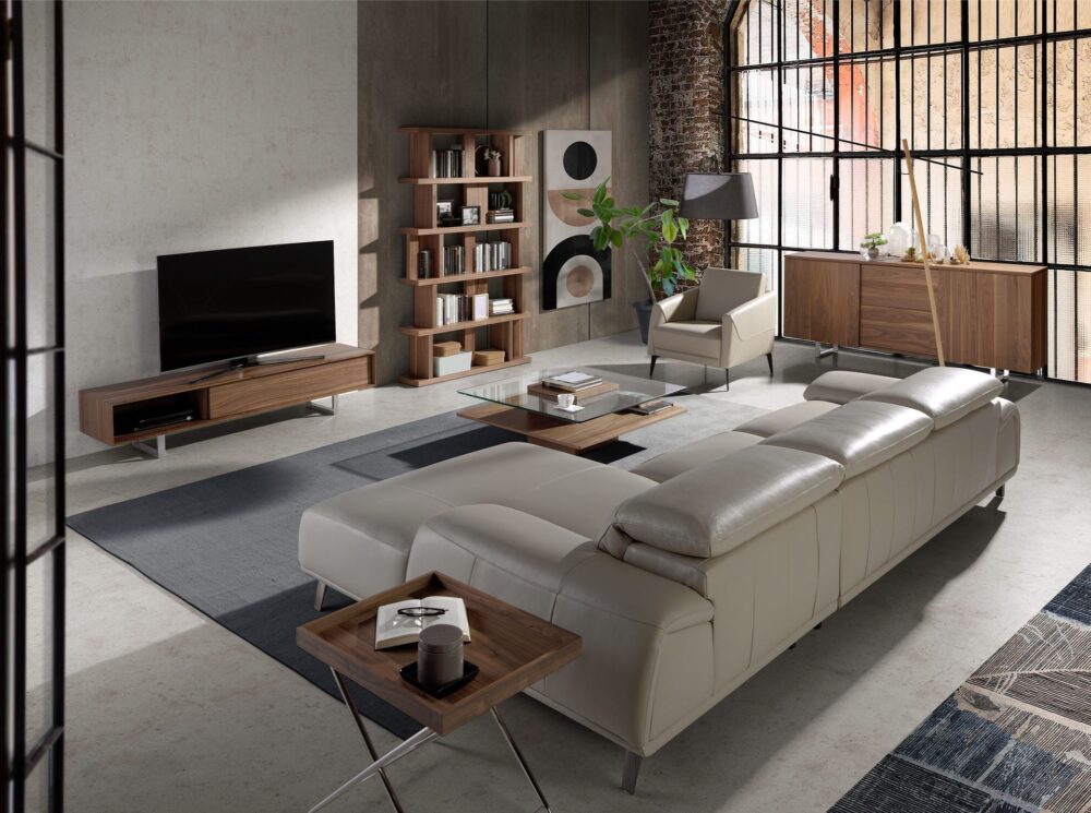 Sofá chaise longue piel - Imagen 5