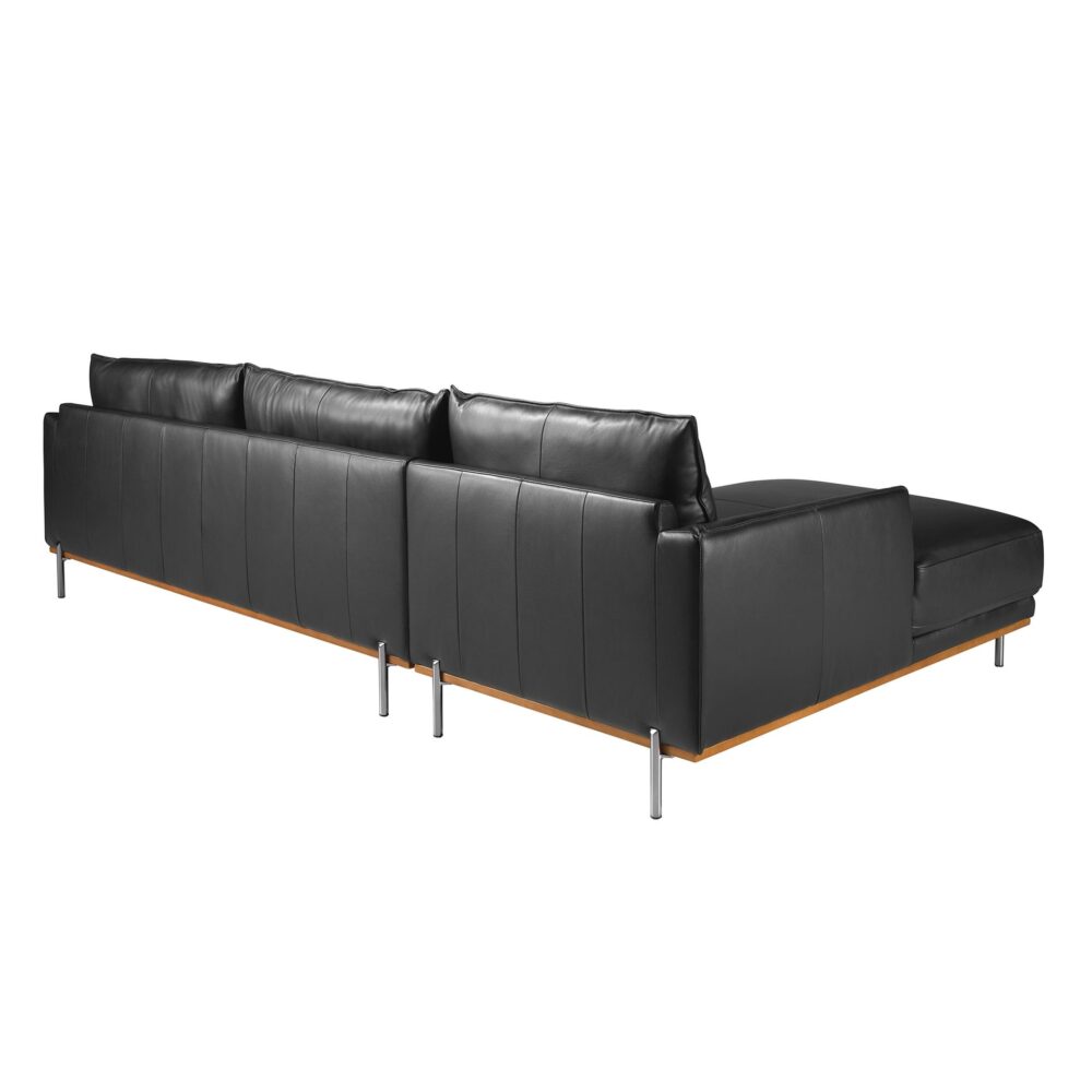Sofá chaise longue piel - Imagen 2