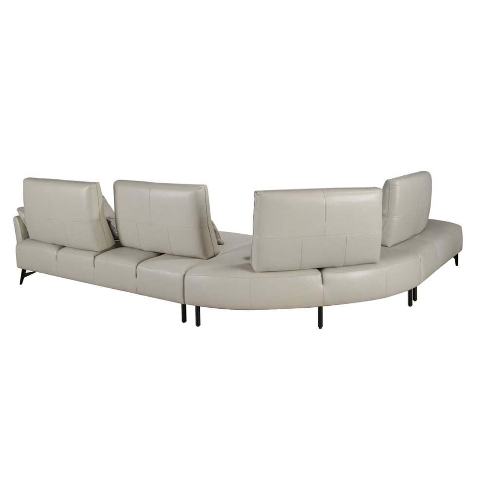 Sofá chaise longue piel - Imagen 2