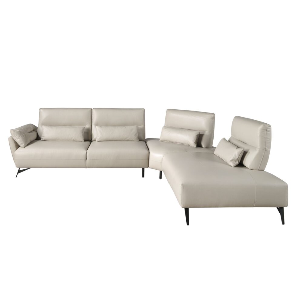 Sofá chaise longue piel - Imagen 3