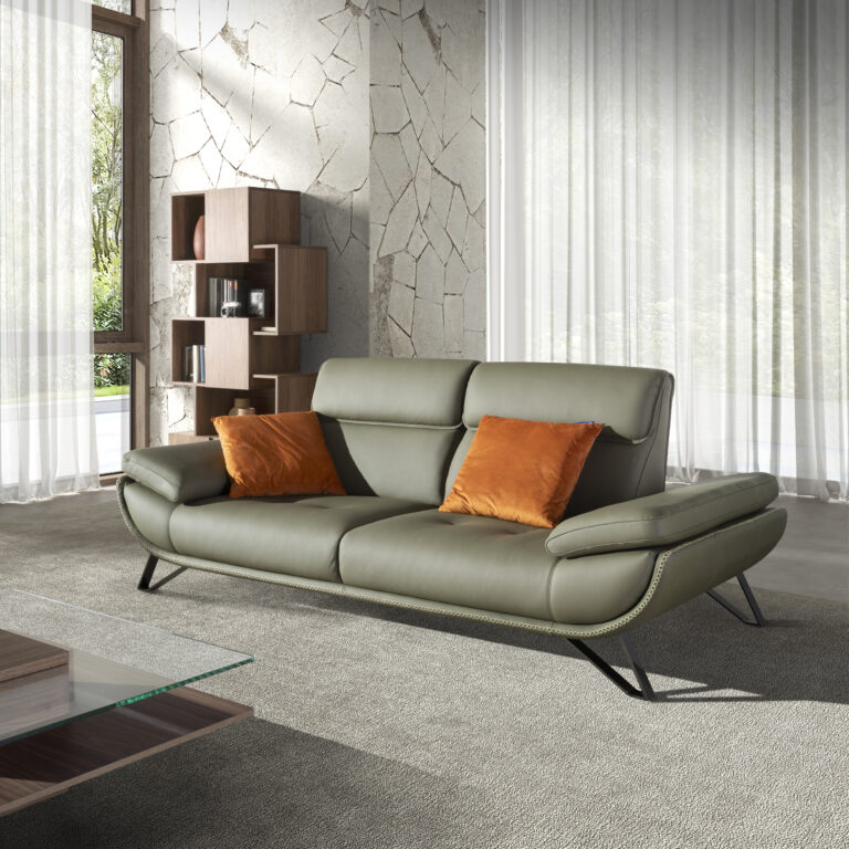 sofá moderno de piel