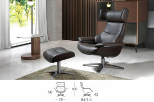 Miniatura 7 del producto Sillón giratorio reclinable piel