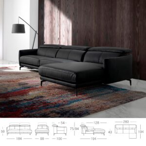 Miniatura 7 del producto Sofá chaise longue piel