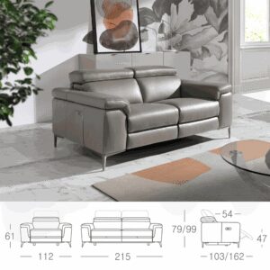 Miniatura 7 del producto Sofá relax 2 plazas piel