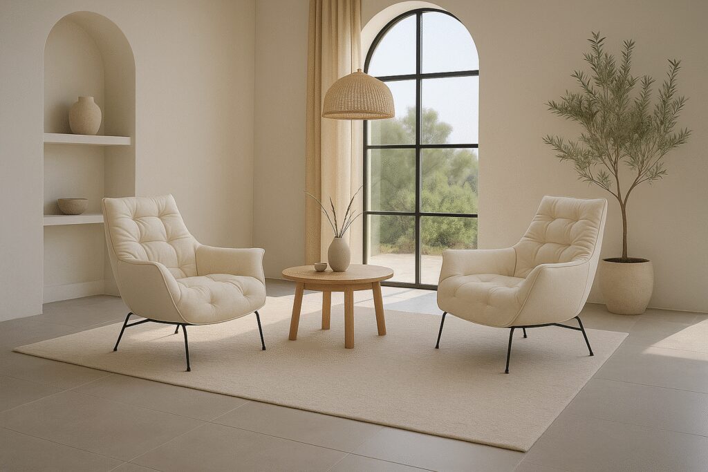 Sillones de Piel Blancos