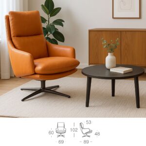 Miniatura 2 del producto Sillón giratorio piel