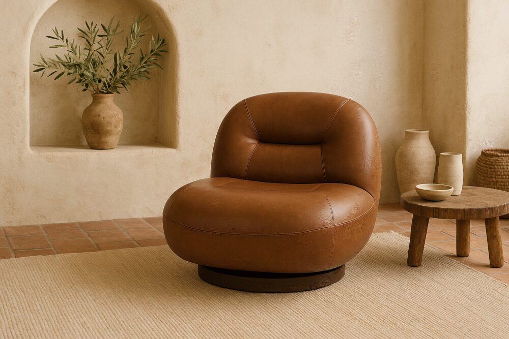 Sillón giratorio piel - Imagen 5