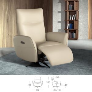 Miniatura 3 del producto Sillón relax giratorio piel