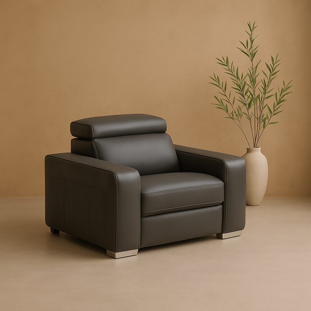 Sillón relax giratorio piel - Imagen 2