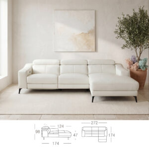 Miniatura 7 del producto Sofá chaise longue relax piel
