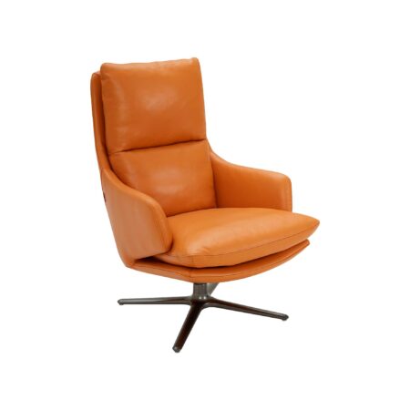 sillón giratorio de piel