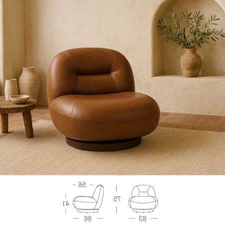 Sillón de piel de diseño