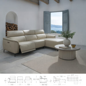 Sofá Chaiselongue Relax Piel