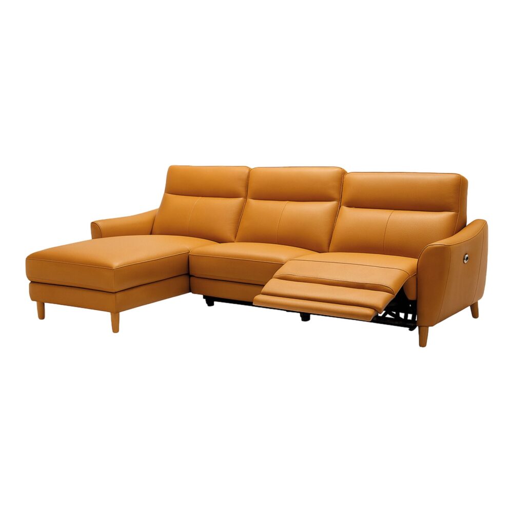 Sofá chaise longue relax piel - Imagen 2