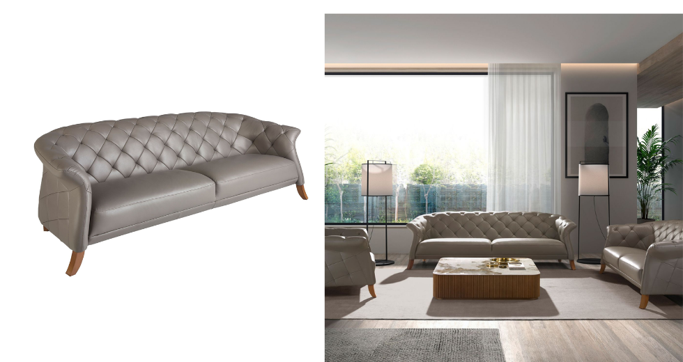 Sofá Chester 3 plazas piel SIENA
