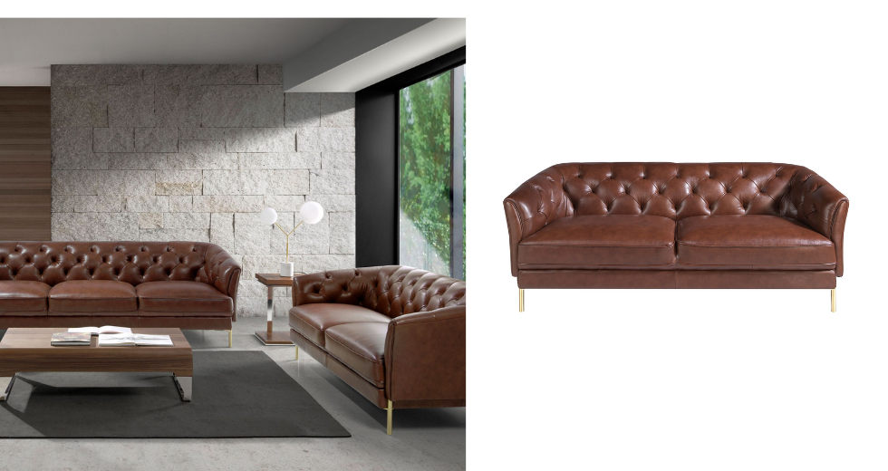 LIOR Sofá Chester 2 plazas piel
