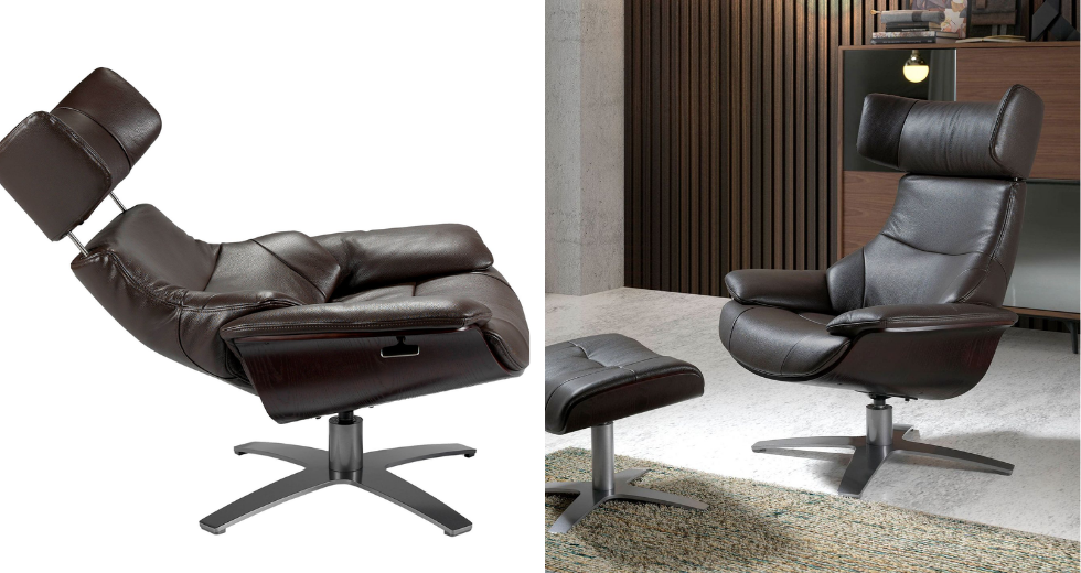 Sillón giratorio reclinable piel SAVONA
Ref 50000-M5656