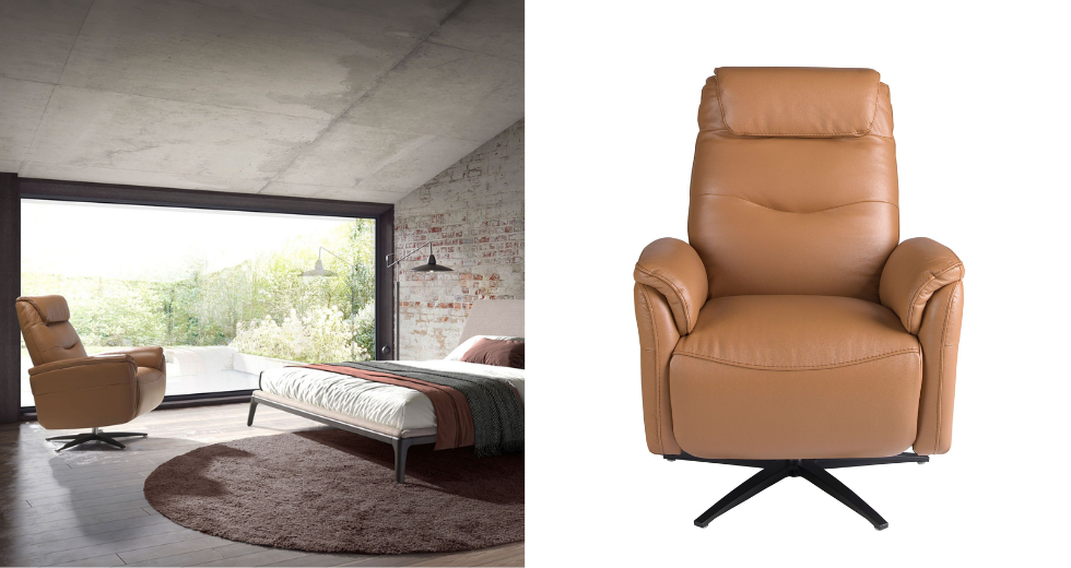 Sillón relax giratorio piel AXEL
Ref 50016-M5671