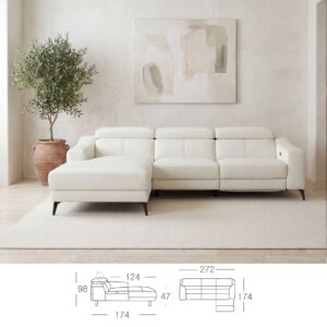 Miniatura 7 del producto Sofá chaise longue relax piel