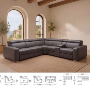 Miniatura 7 del producto Sofá rinconera relax piel