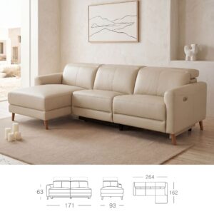 Miniatura 7 del producto Sofá chaise longue relax piel
