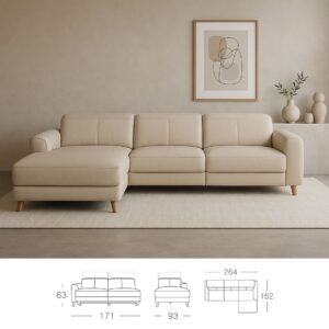 Miniatura 3 del producto Sofá chaise longue relax piel