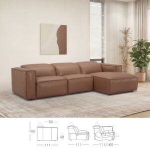 Miniatura 7 del producto Sofá chaise longue relax piel